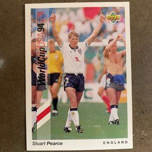 1993 Upper Deck World Cup Preview Card - Stuart Pearce - England.